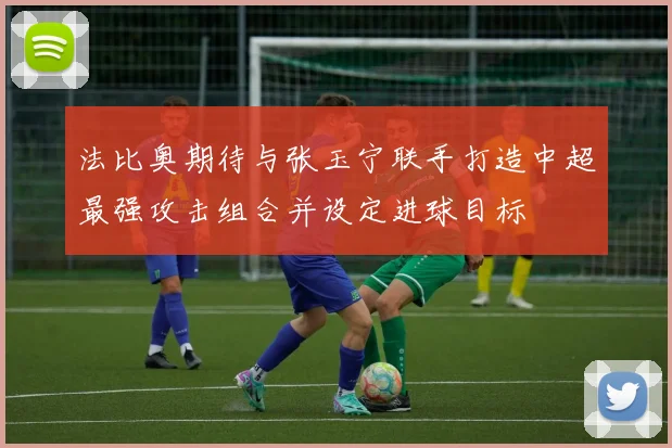 法比奥期待与张玉宁联手打造中超最强攻击组合并设定进球目标